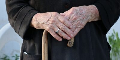 a man and woman holding hands