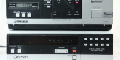 black and gray audio component