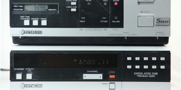 black and gray audio component